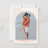 Elegante waterverf sinaasappel Bloemen Pasgetrouwd Bedankkaart (Voorkant)