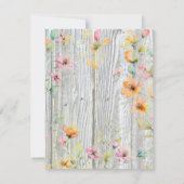 Elegante waterverf sinaasappel wilde bloemen barnw save the date (Achterkant)