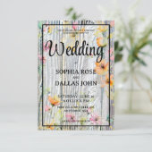 Elegante waterverf sinaasappel wilde bloemen rusti kaart (Staand voorkant)