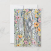 Elegante waterverf sinaasappel wilde bloemen rusti kaart (Achterkant)