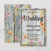 Elegante waterverf sinaasappel wilde bloemen rusti kaart (Voorkant / Achterkant)