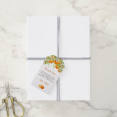 Elegante waterverf sinaasappels Baby Shower Dankje Cadeaulabel (Met Touw)
