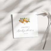 Elegante Waterverf Sinaasappels Baby shower Servet