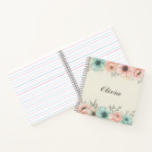 Elegante Waterverf Sketchy Flowers Notitieboek (Binnen)