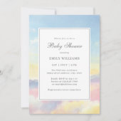 Elegante Waterverf Sky and Clouds Baby shower Kaart (Voorkant)