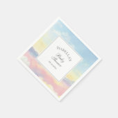 Elegante Waterverf Sky and Clouds Baby shower Servet (Hoek)