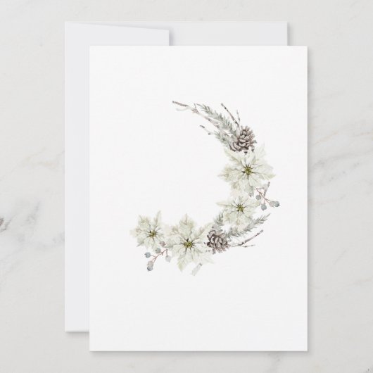 Elegante Waterverf Snow in Love Vrijgezellenfeest Kaart (Achterkant)