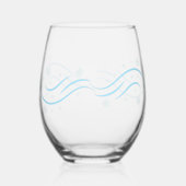 Elegante Waterverf Snowflake Vrolijk kerstfeest Wijnglas Zonder Voet (Achterkant)