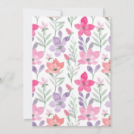 Elegante Waterverf Soft Pastel Roze Vrijgezellenfe Kaart (Achterkant)