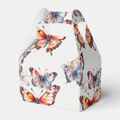 Elegante Waterverf Speelse Vlinders Custom Bedankdoosjes (Achterkant)