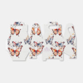Elegante Waterverf Speelse Vlinders Custom Bedankdoosjes (Uitgevouwen)