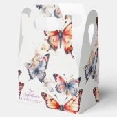Elegante Waterverf Speelse Vlinders Custom Bedankdoosjes (Geopend)
