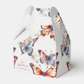 Elegante Waterverf Speelse Vlinders Custom Bedankdoosjes (Voorkant Zijde)