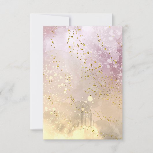 elegante waterverf splash |Uitnodiging voor bruilo Kaart (Achterkant)