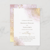 elegante waterverf splash |Uitnodiging voor bruilo Kaart (Voorkant / Achterkant)