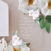 Elegante Waterverf Spring Flowers bruiloft Acryl Uitnodigingen