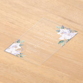 Elegante Waterverf Spring Flowers bruiloft Acryl Uitnodigingen (Laagn)