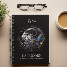 Elegante Waterverf Steenbok Zodiac Custom Journal