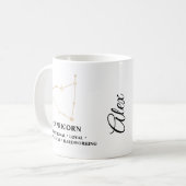 Elegante Waterverf Steenbok Zodiac Custom Mok (Voorkant links)