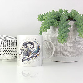 Elegante Waterverf Steenbok Zodiac Custom Mok