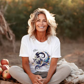 Elegante Waterverf Steenbok Zodiac Custom White T-shirt