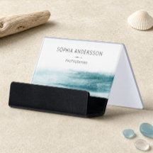 Elegante Waterverf Stofblauwe Oceaan