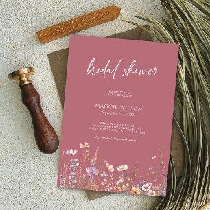 Elegante Waterverf Stoffig Roos Floral Vrijgezelle Kaart