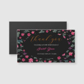 Elegante waterverf stoffig roze bloemenvrijgezelle (Voorkant / Achterkant)