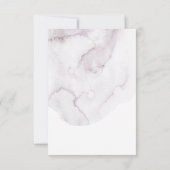 Elegante waterverf stoffige paarse script bruiloft RSVP kaartje (Achterkant)