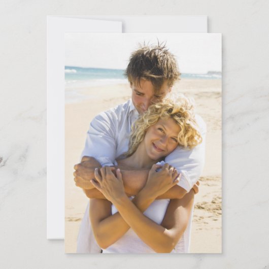 Elegante Waterverf strand bruiloft Save The Date (Achterkant)