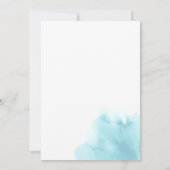 Elegante Waterverf strand bruiloft uitnodiging (Achterkant)