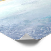 Elegante Waterverf Strand Kustbruiloft Welkom Poster (Hoek)