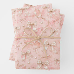 Elegante Waterverf Strikken Inpakpapier Vel