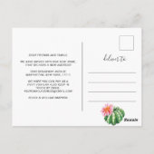 Elegante Waterverf Succulent Bewegende Aankondigin Briefkaart (Achterkant)
