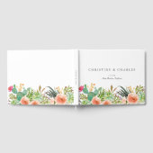 Elegante Waterverf Succulent Bruiloft Gastenboek (Volledig)