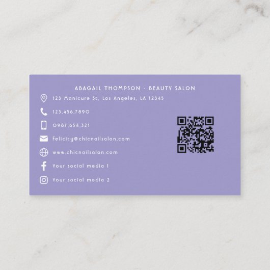 Elegante Waterverf Succulent Floral Professional Visitekaartje (Achterkant)