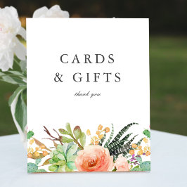 Elegante Waterverf Succulent Huwelijkscadeaus Teke Poster