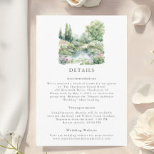 Elegante Waterverf Summer Garden Landscape Wedding