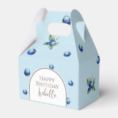 Elegante Waterverf Sweet Blue Berry Happy Birthday Bedankdoosjes (Achterkant)