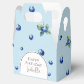 Elegante Waterverf Sweet Blue Berry Happy Birthday Bedankdoosjes (Geopend)