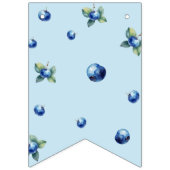 Elegante Waterverf Sweet Blue Berry Happy Birthday Vlaggetjes (Eerste vlag)