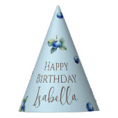 Elegante Waterverf Sweet Blueberry Boy Verjaardag Feesthoedjes (Voorkant)