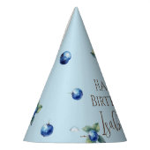 Elegante Waterverf Sweet Blueberry Boy Verjaardag Feesthoedjes (Links)
