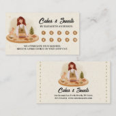 Elegante waterverf taart Bakkerij Pastry Chef Klantenkaartje (Voorkant / Achterkant)