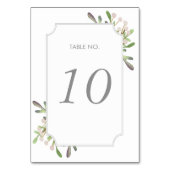 Elegante waterverf tabel nummer kaart (Achterkant)