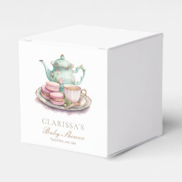Elegante Waterverf Tea Party Baby shower Bedankdoosjes