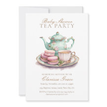 Elegante Waterverf Tea Party Baby shower