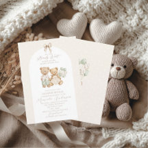 Elegante waterverf teddybeer geslacht onthulling B