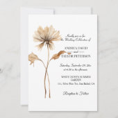 Elegante Waterverf Terracota Pampas Grass Wedding Kaart (Voorkant)