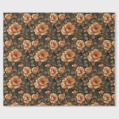 Elegante waterverf terracotta koperen  rozen cadeaupapier (Vlak)